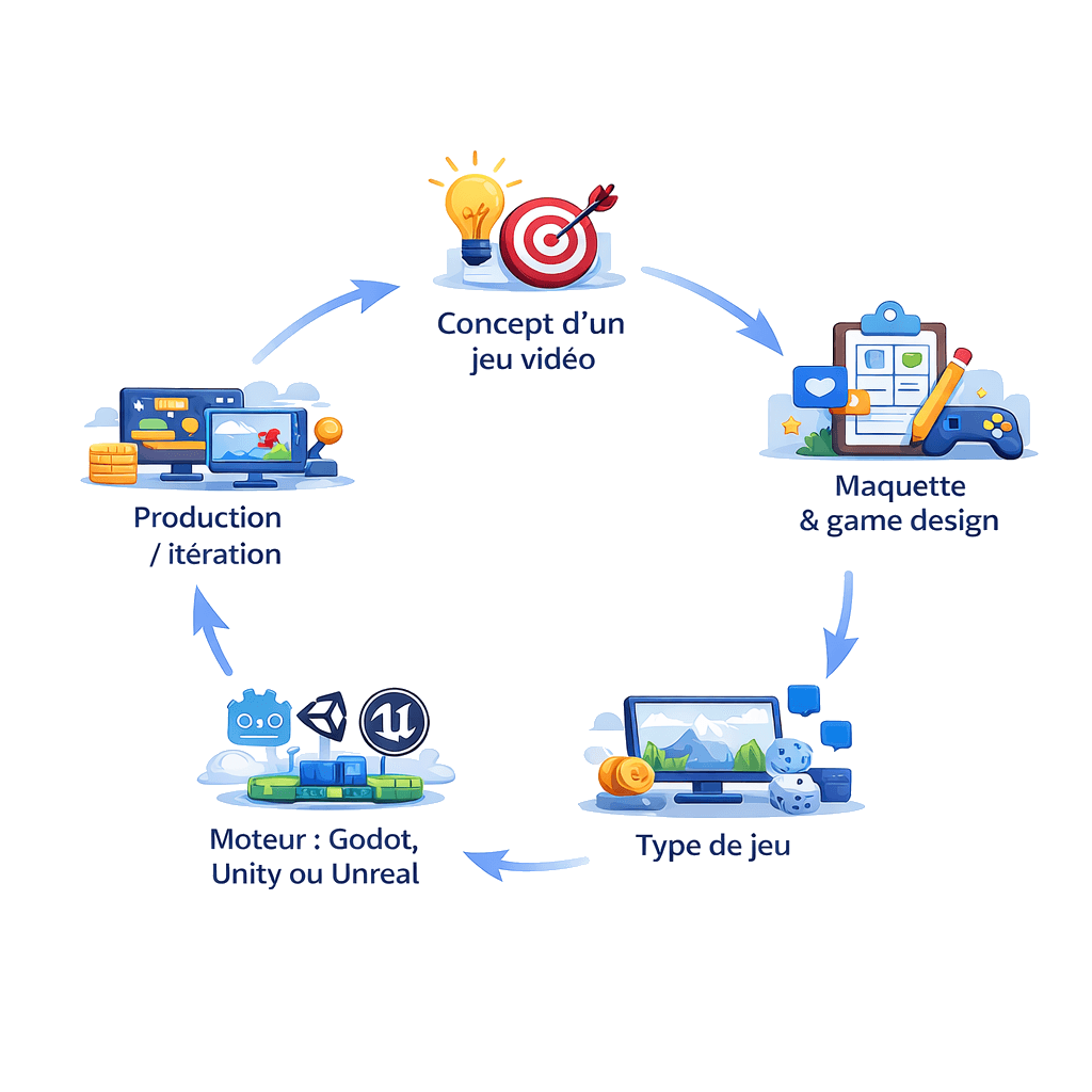 Étapes de conception d'un jeu vidéo